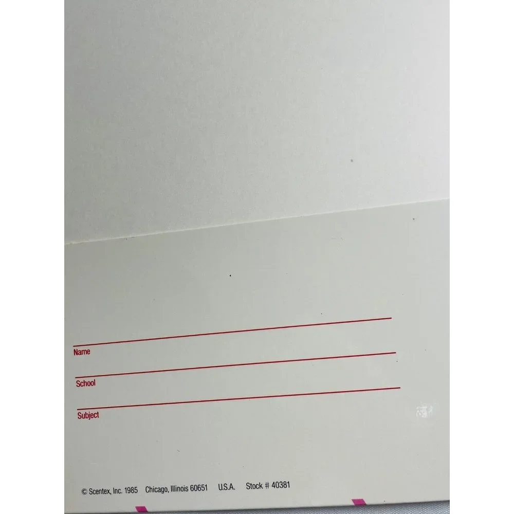 Folder Vintage 1985 Scentex Geometric Shapes Forms No Holes 2 Pockets